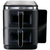 HEISSLUFTFRITTEUSE DOUBLE STACK - Schwarz, Metall (38/29/35cm) - Sonstige
