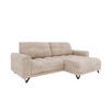 ECKSOFA Ferrino L-Form, Recamiere beidseitig montierbar, Beige - Beige, Holz (174/234cm) - Panda Möbel