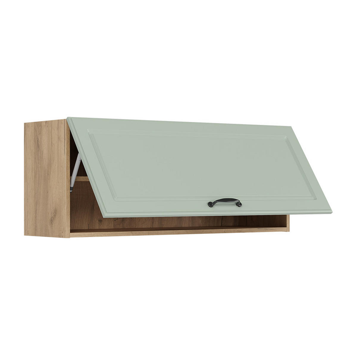 DULAP DE PERETE R-Line, Casă de țară Mint/Stejar auriu, 100 cm Plat - culoare lemn stejar/verde mentă, compozit lemnos (100/40/31cm) - Vicco