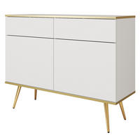 SIDEBOARD VENEZIA 107/85/39cm mit 2 Schubladen 2 Türen Weiß - Weiß, Holzwerkstoff (107/85/39cm) - MASSENO