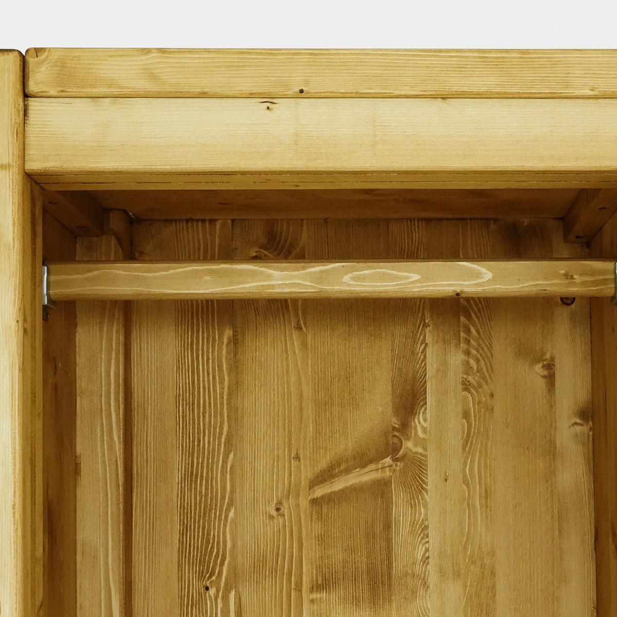 KLEIDERSCHRANK aus Massivholz Sara - Honig, Holz (125/200/55cm) - Seart