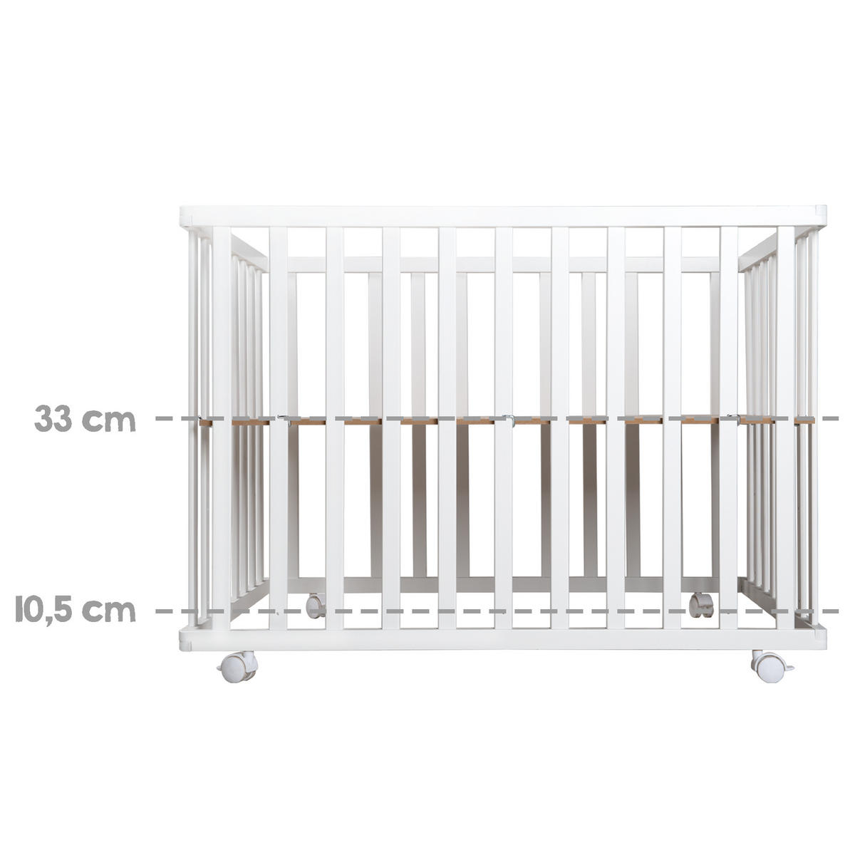 LAUFGITTER KLAPPBAR Little Stars - Weiß/Grau, Holzwerkstoff (74/72.5/100cm) - Roba