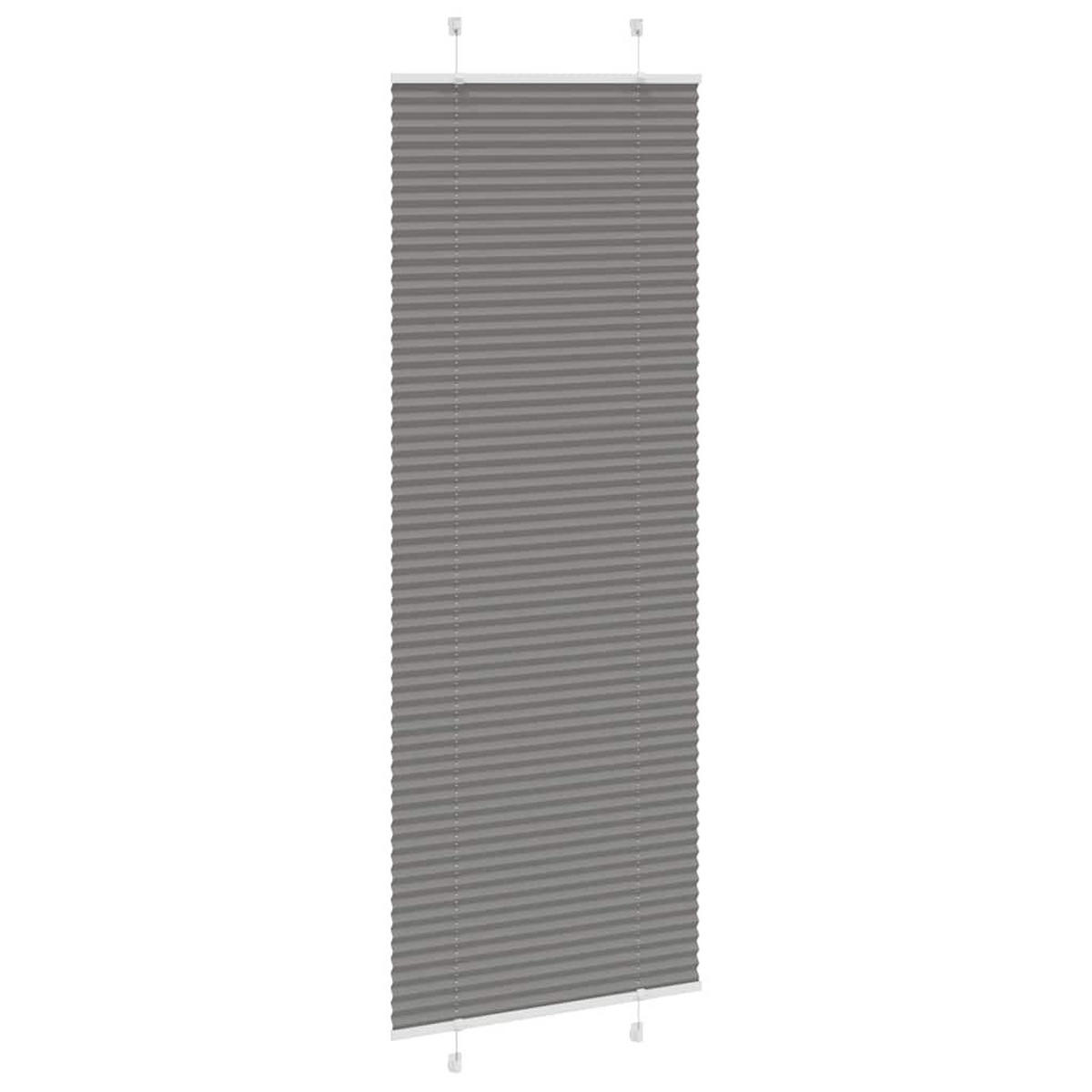 PLISSEE 70/200 cm Stoffbreite 69,4 cm aus Polyester Anthrazit - Anthrazit, Textil (70/200cm) - vidaXL