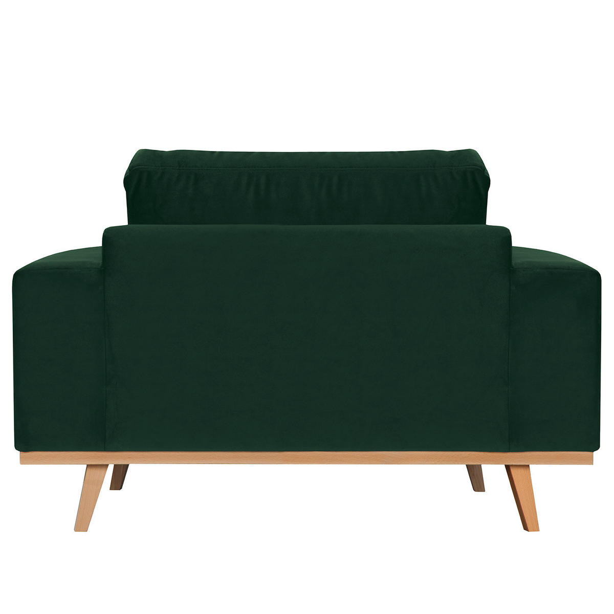 SESSEL - Buchefarben/Grün, Buchenholz/Textil (122/81/88cm) - home24