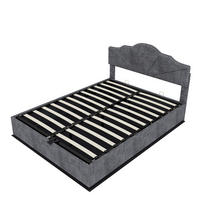 STAURAUMBETT 160/200 cm DE-35431 mit Gaslift-Staufach Grau - Grau, Metall (160/200cm) - ComfortXL