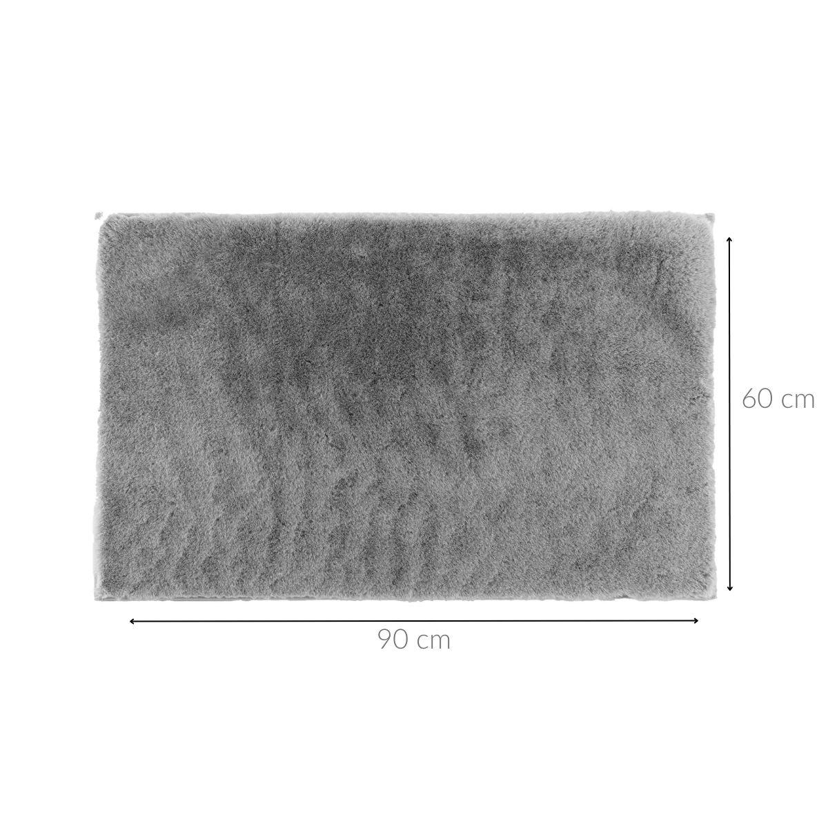 TEPPICH Feline Kunstfell Grau - Grau, Textil (60/90cm) - Douceur d´intérieur