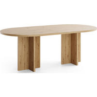 JÍDELNÍ STŮL Aster Oválný, Dub Artisan Světle Hnědý 204/90/75 cm - černá/dub artisan, kompozitní dřevo (90/204/75cm) - WFL GROUP