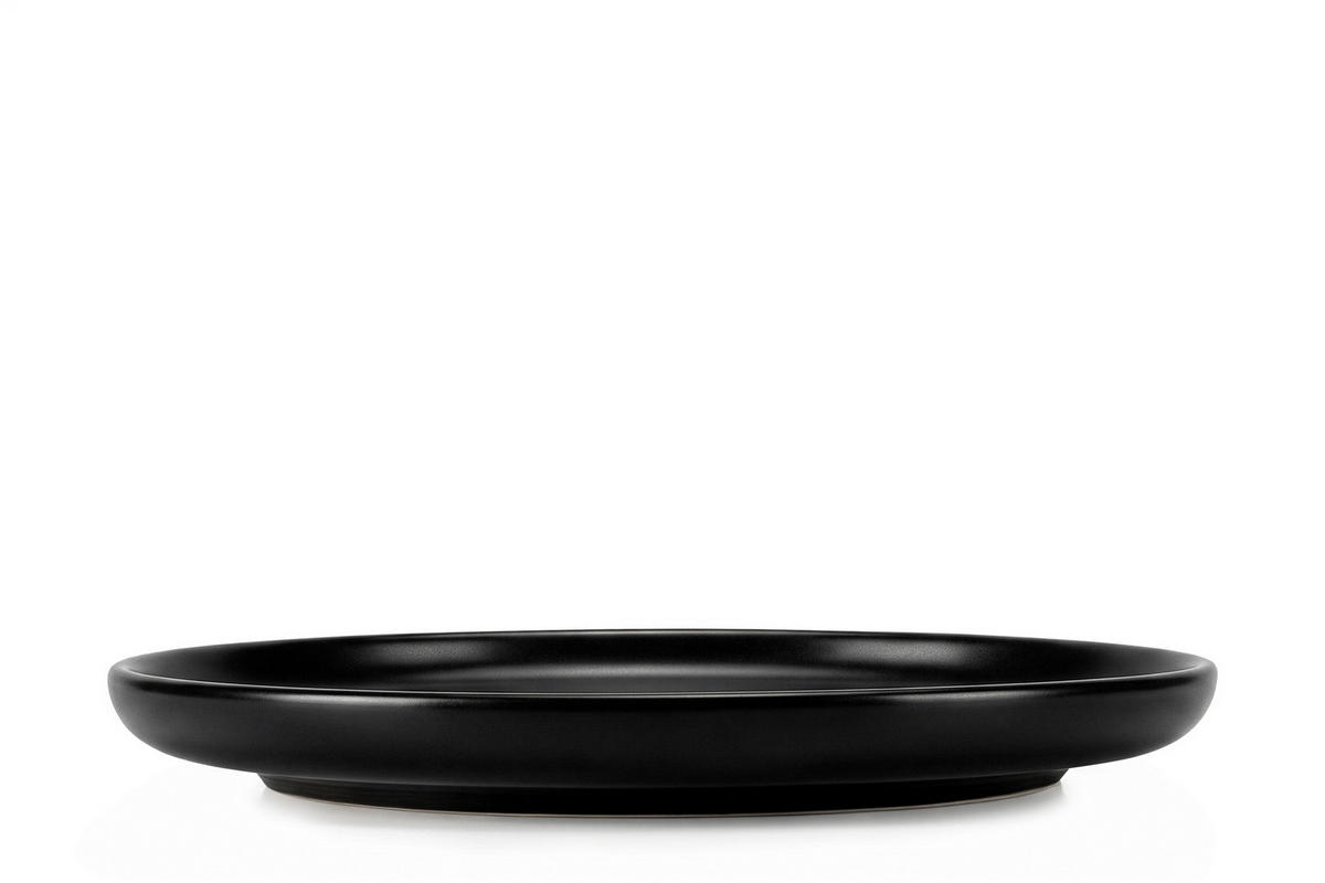 TELLER-SET VICTO 6-tlg Dessertteller, matt schwarz - Schwarz, Keramik (20/2/20cm) - KONSIMO®