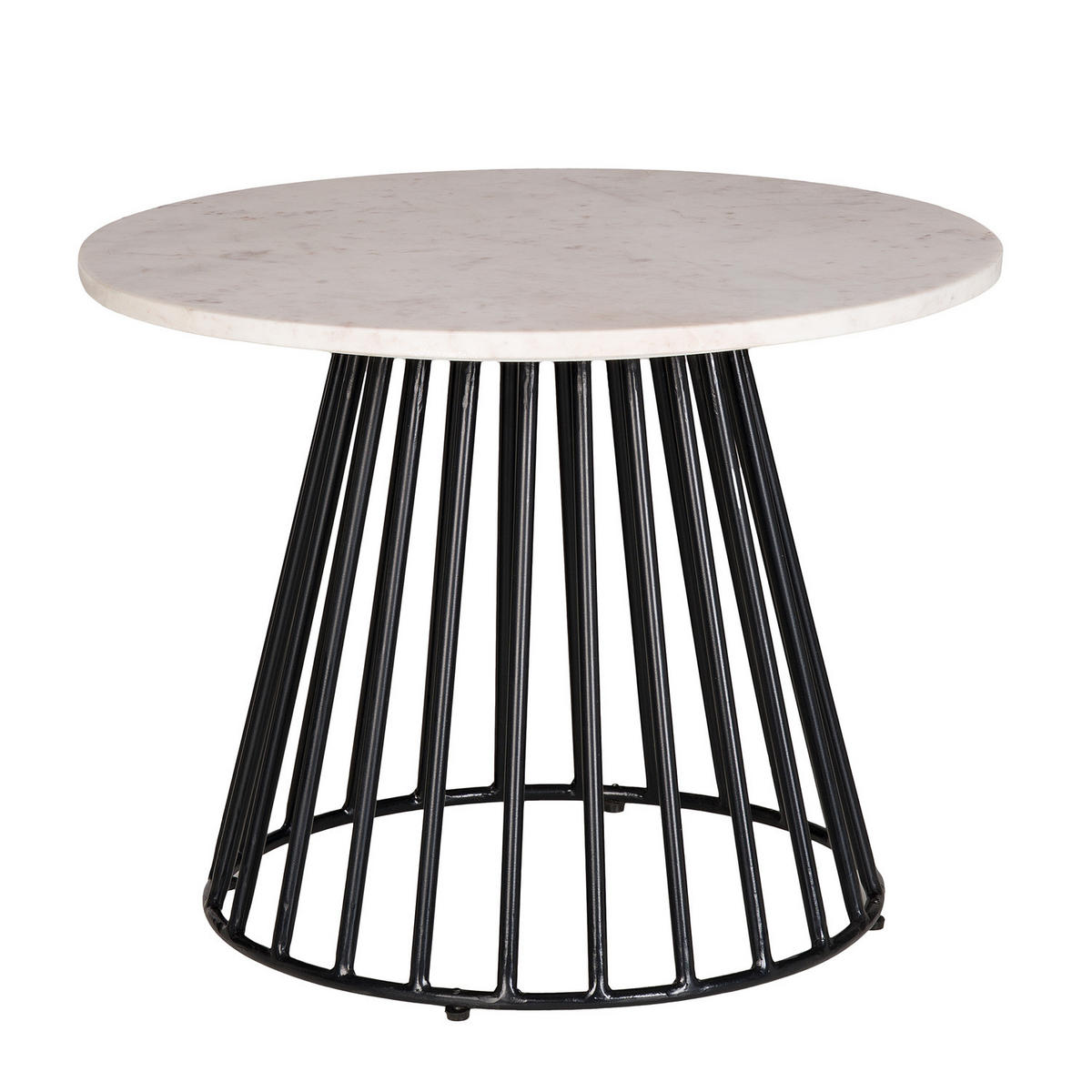 COUCHTISCH - Marmor Weiß / Schwarz - Schwarz/Weiß, Naturmaterialien (60/60/45cm) - home24