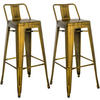 BARHOCKER 2er Set Metall Gold - Goldfarben, Metall (44/96/43cm) - CLP