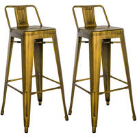 BARHOCKER 2er Set Metall Gold - Goldfarben, Metall (44/96/43cm) - CLP