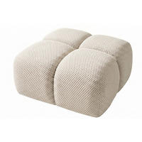 HOCKER, Pouf, Strukturierter Premiumstoff Sonic, Beige, Averro - Beige, Holz (280/70/96cm) - Kaiser Möbel