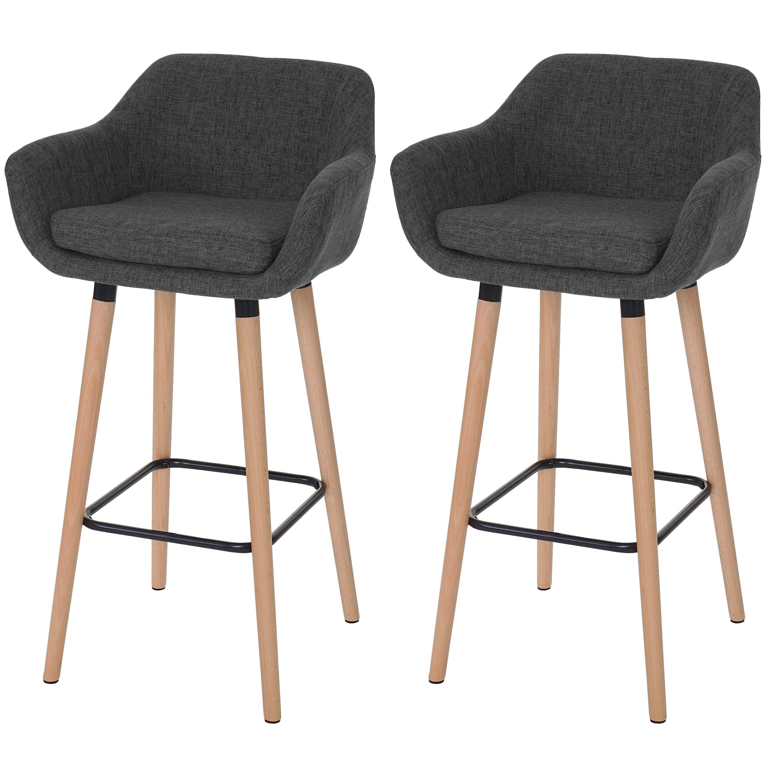 BARHOCKER Anthrazit 2er-Set - Anthrazit, Textil (45/53/99cm) - MCW