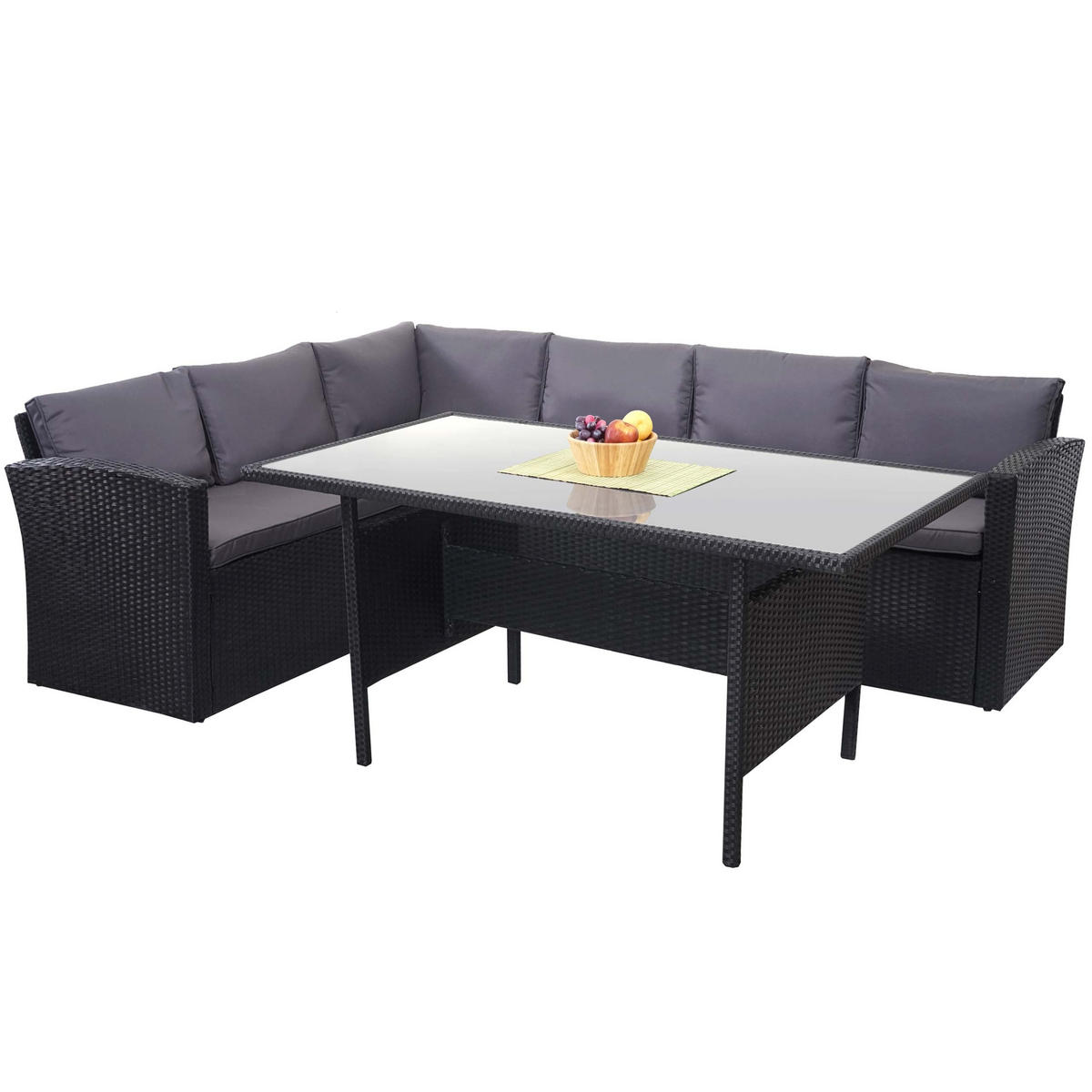 GARTENGARNITUR Schwarz - Schwarz, Metall - PROREGAL