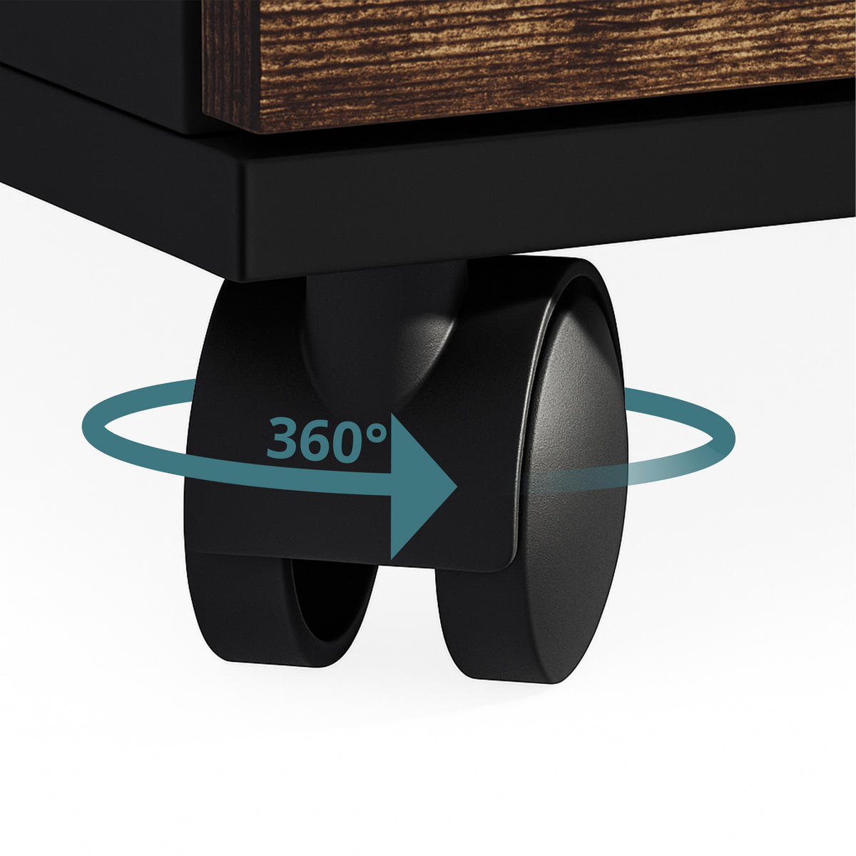 ROLLCONTAINER Vintagebraun 3 Schubladen auf Rollen - Braun, Holzwerkstoff/Kunststoff (80/66/40cm) - Relaxdays