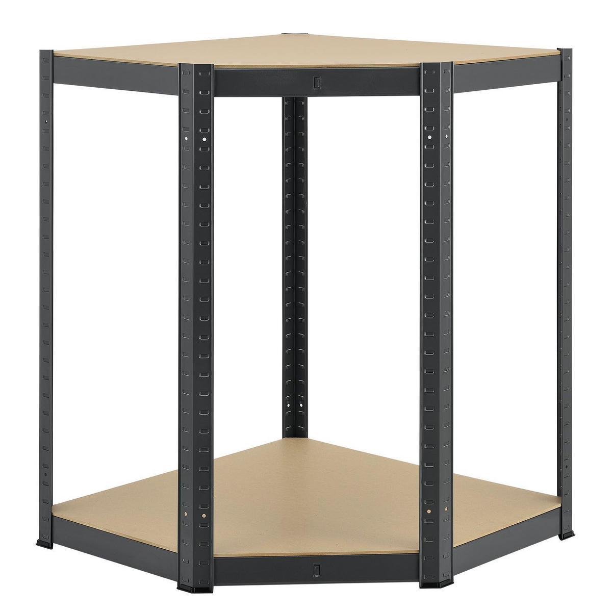 ECKREGAL Lagerregal Corner Basic grau 180x70x40 cm - Grau, Metall (70/180/70cm) - Juskys