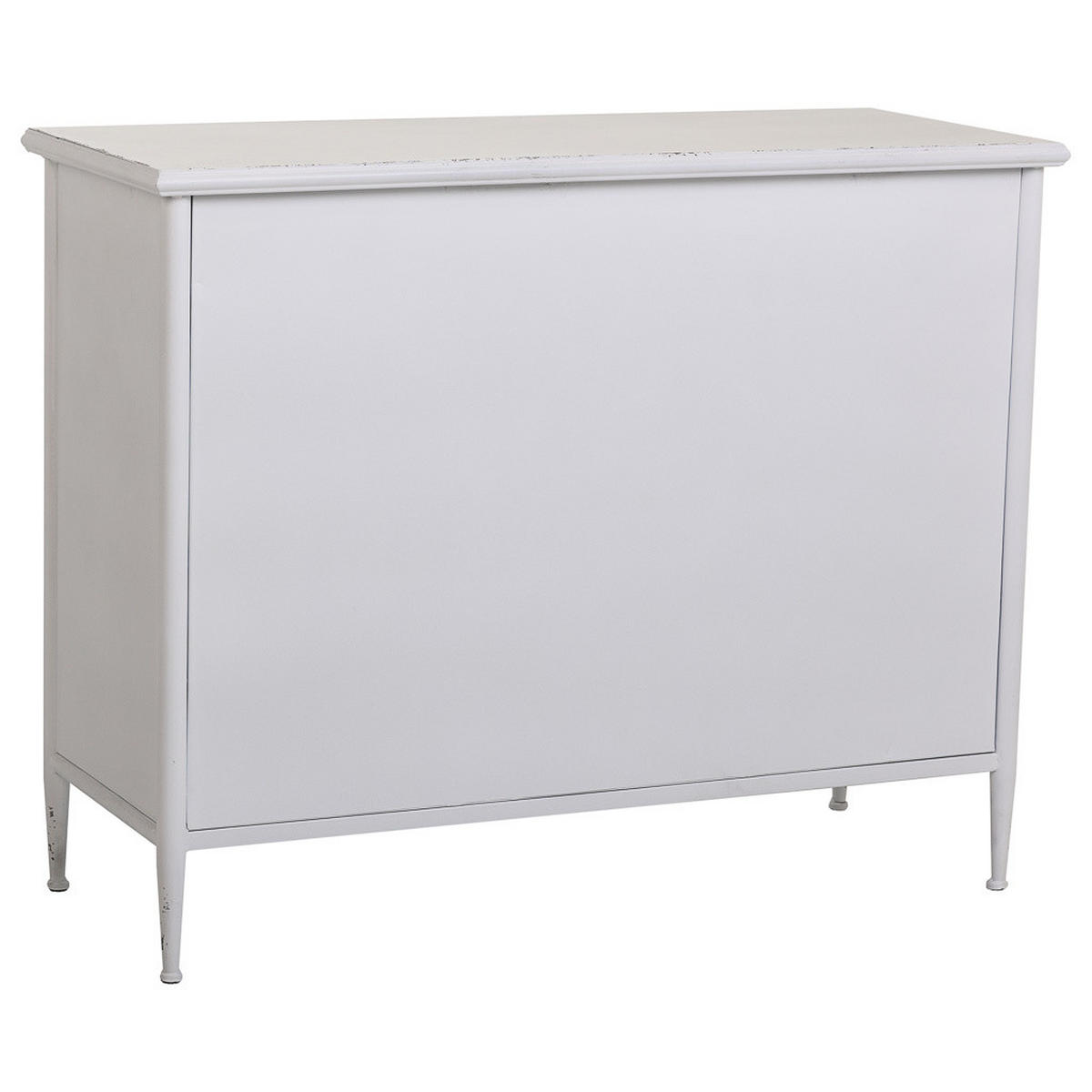 SIDEBOARD aus Metall 100x40x80 cm - Weiß, Metall (100/80/40cm) - Wanderlust
