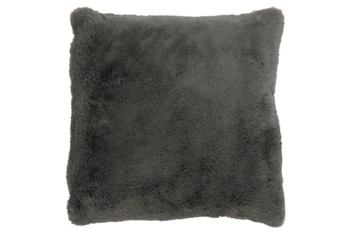 KISSEN CUTIE - Plüsch - Grau - Dunkelgrau, Textil (45/45cm) - J-Line