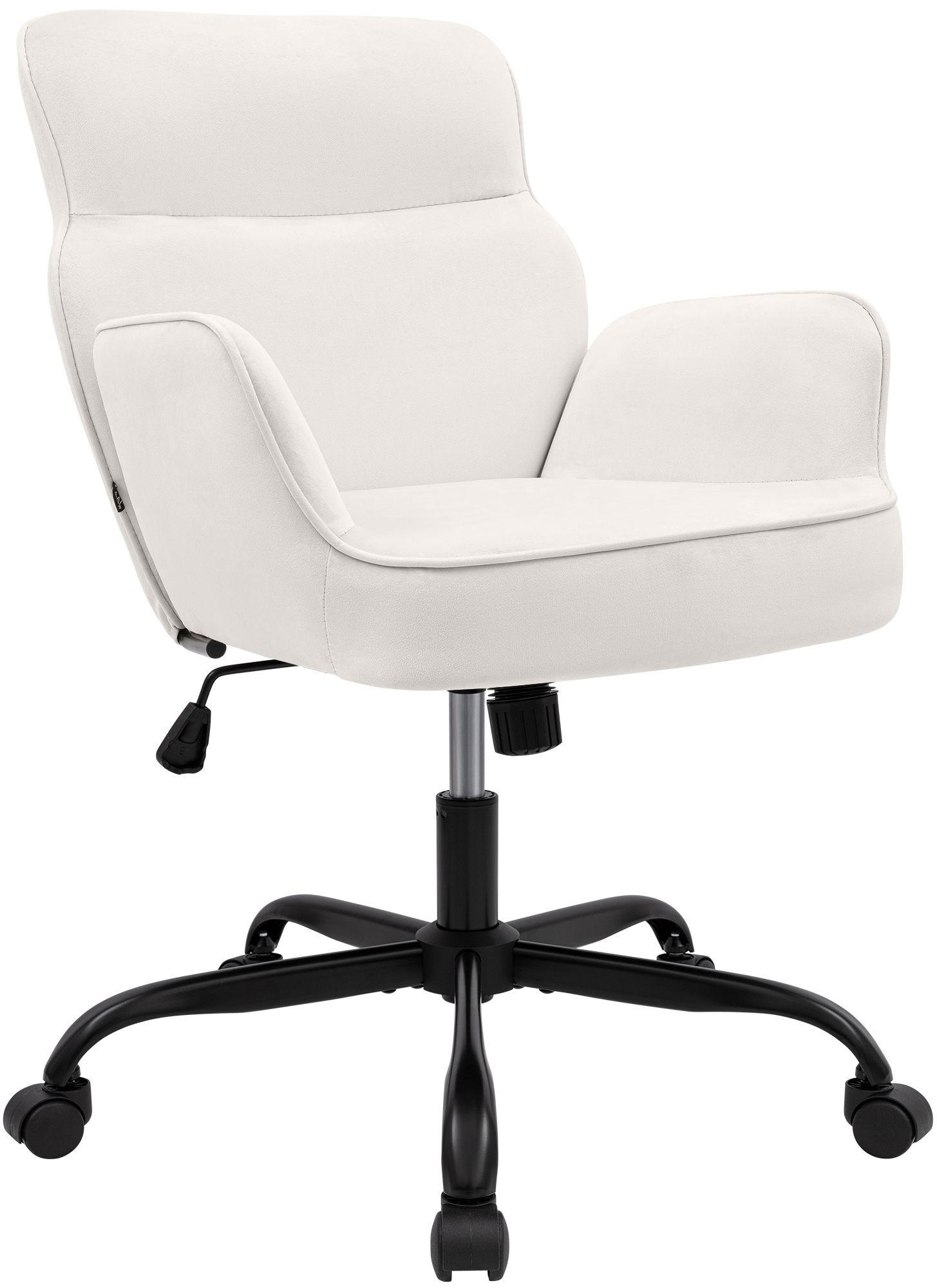 KONTORSSTOL Amado sammet - Cremefärgad/Svart, Textil (62/86/68cm) - CLP