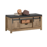 SCHUHBANK Natur - Braun, Holzwerkstoff (100/46/35cm) - SoBuy