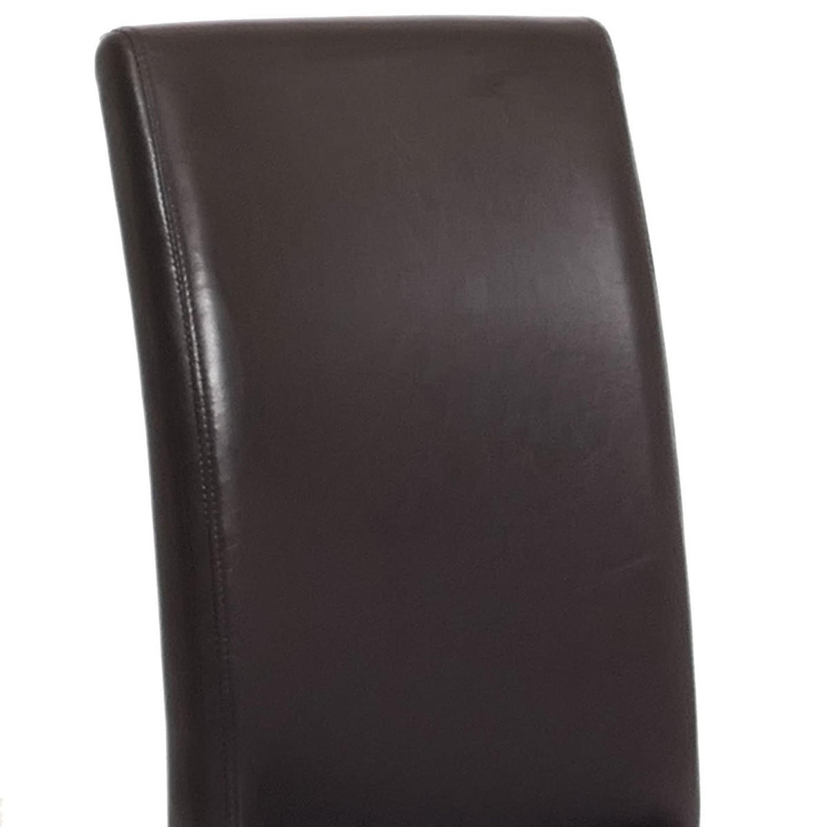 ESSZIMMERSTUHL 6er-Set klassisch und zeitlos 90x43x56cm Sitzhöhe 45cm Leder dunkle Beine Braun - Braun, Leder (43/90/56cm) - CHEFGASTRO