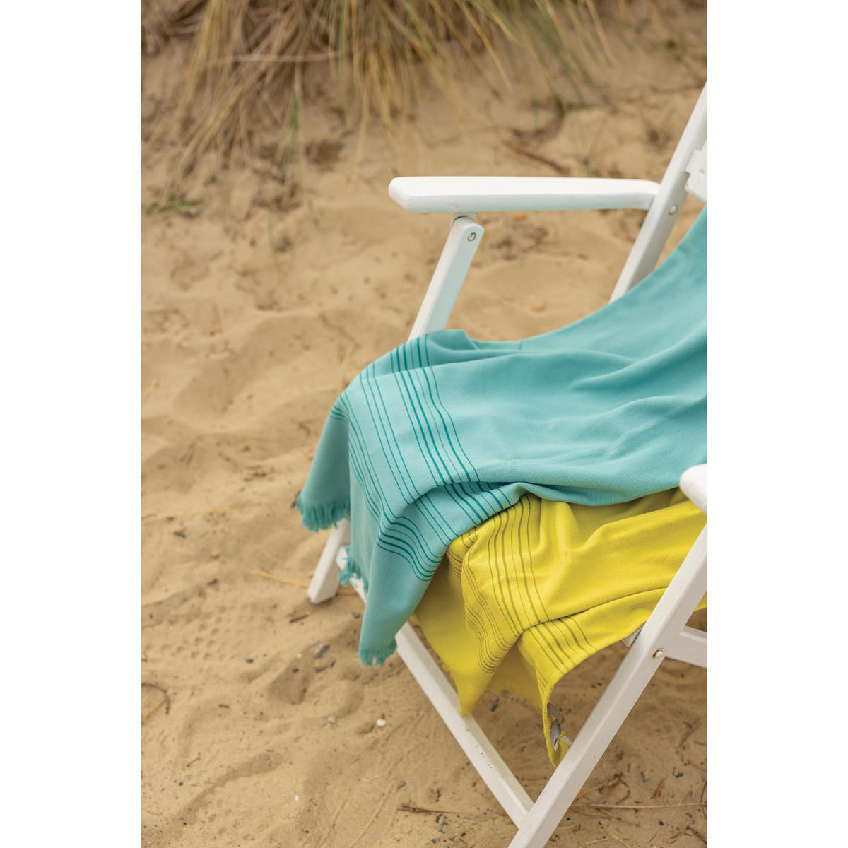HAMMAM-TUCH Cancun zitrone 90 x 180 cm - Gelb, Textil (90/180cm) - Vivaraise