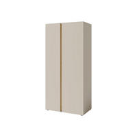 KLEIDERSCHRANK Luca LC03 - Sandfarben/Schwarz, Holzwerkstoff/Kunststoff (90/195/50cm) - MIRJAN24