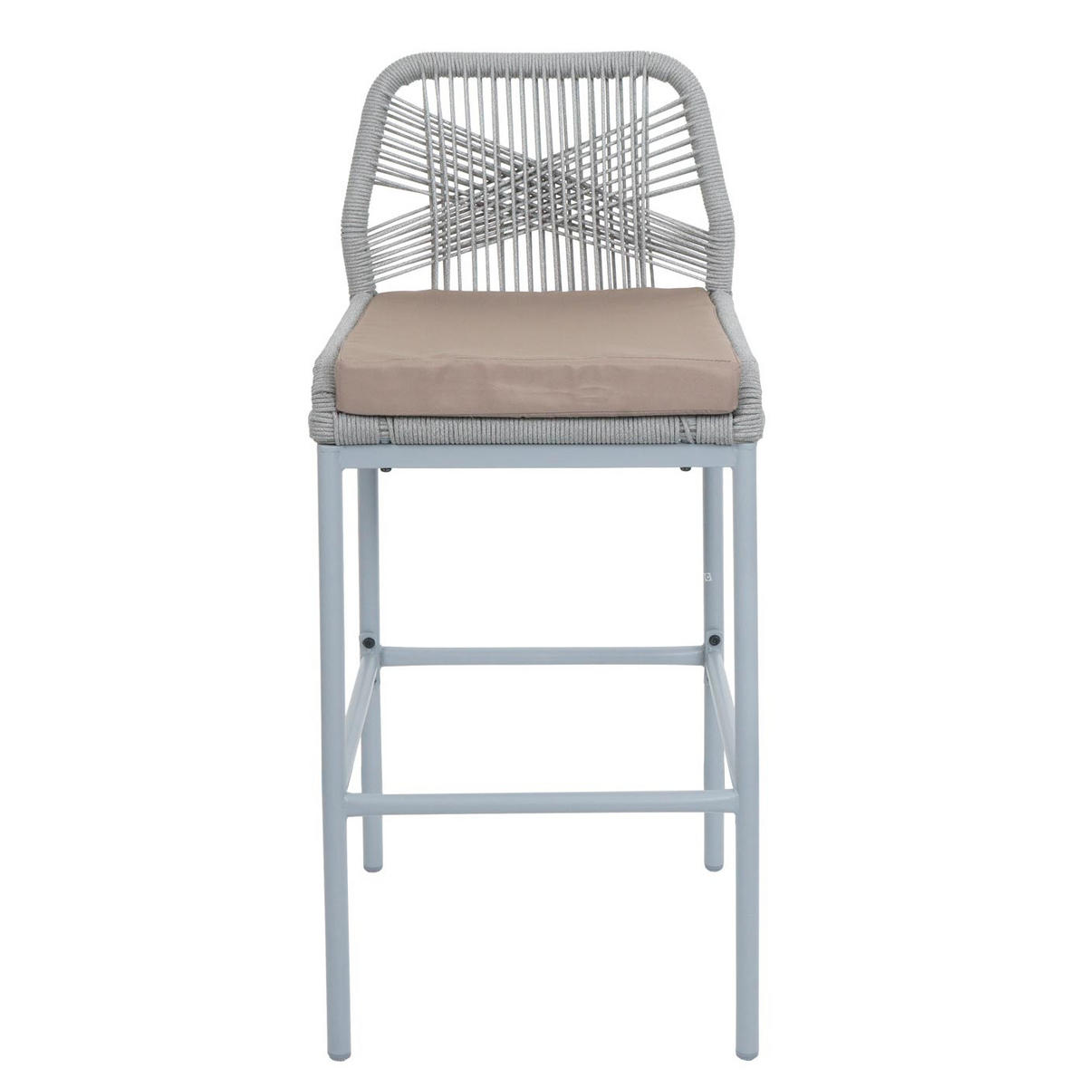 BARSKI STOL Svetlo siva, Taupe - svetlo siva/sivorjava, kovina (45/101/52cm) - MCW