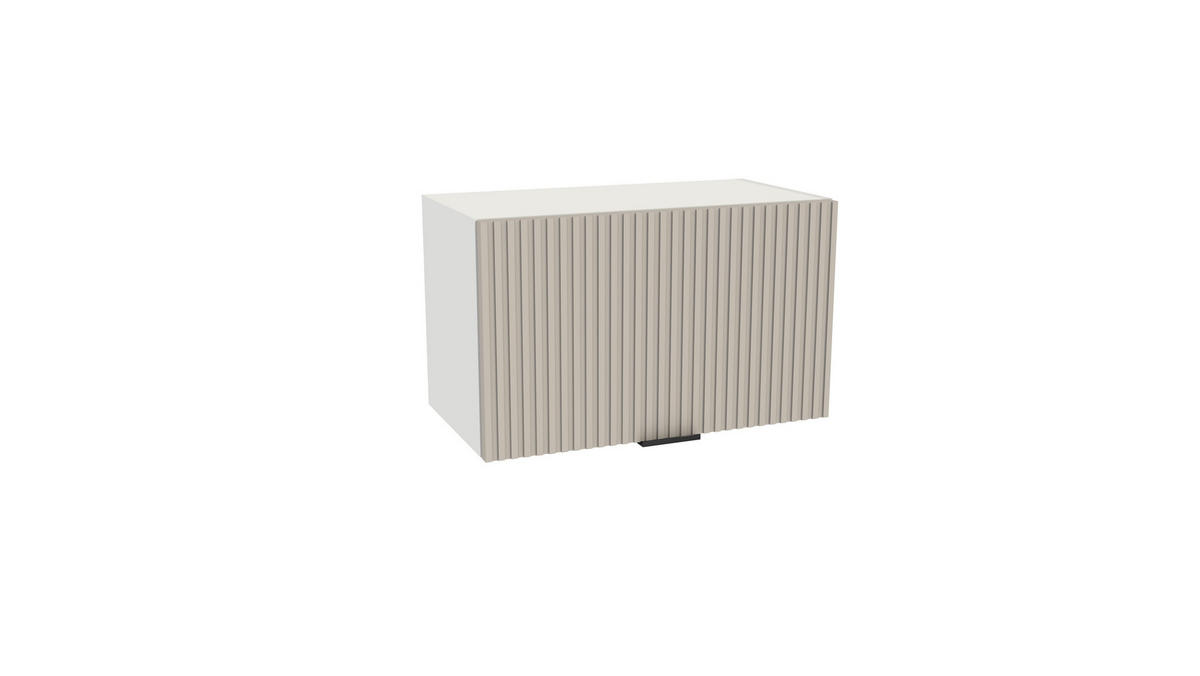 KÜCHENZEILE 200 cm mit Arbeitsplatte - SIMPLY Z2 - in Kaschmir Matt / Rille / Weiß - Kaschmir/Schwarz, Holz/Holzwerkstoff (200/212/53cm)