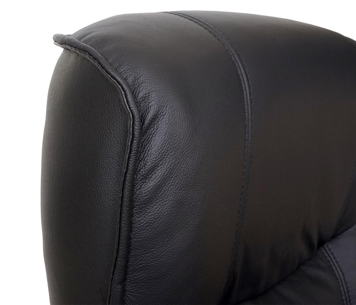 RELAXSESSEL Schwarz - Schwarz, Leder (86/105/82cm) - MCA