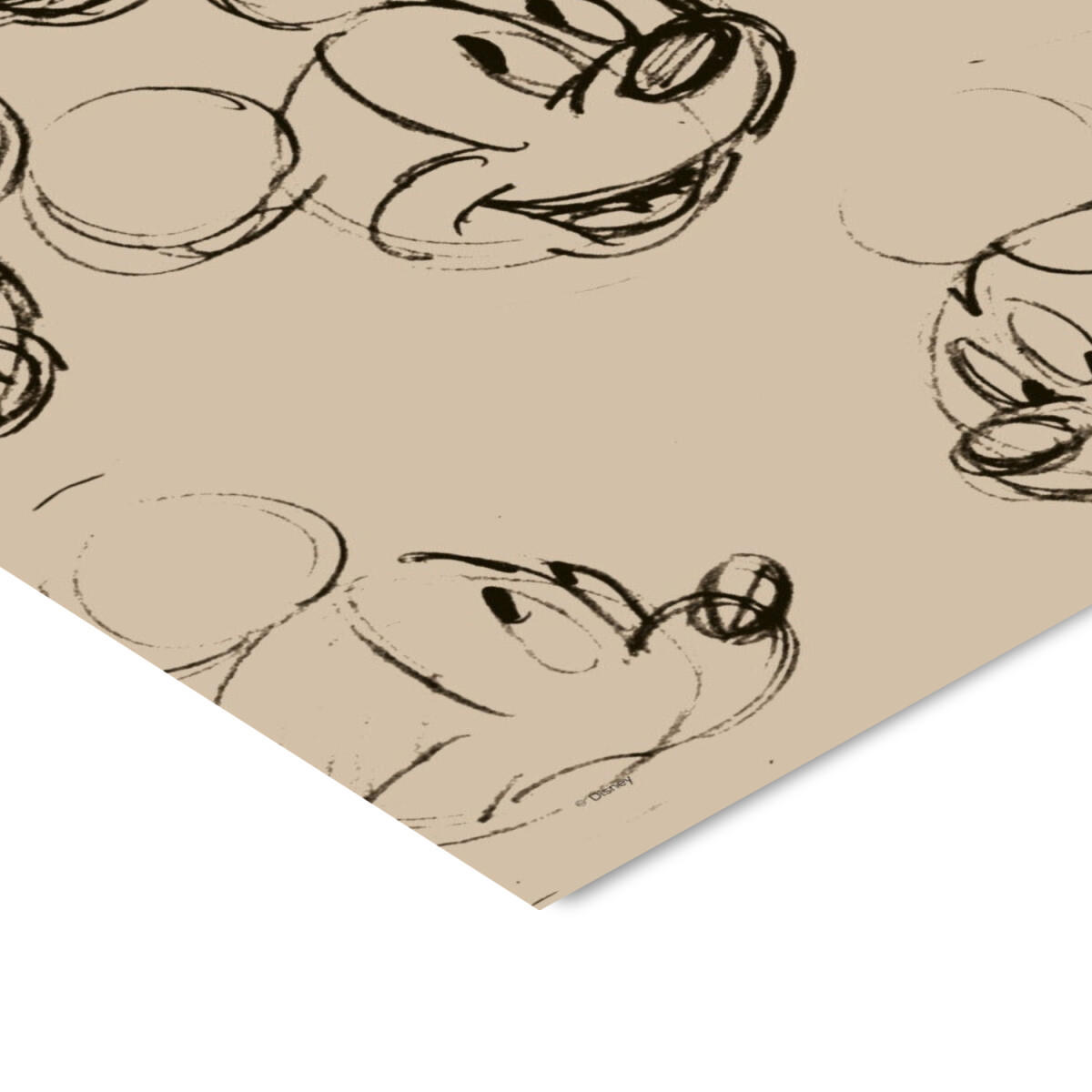 POSTER Disney - Mickey Mouse Vintage Drawing No. 01 - Braun, Papier (30/40/0.1cm) - Poster&Frame