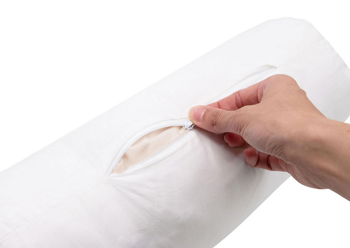 KISSENBEZUG, 15x40 cm, 50% Polyester, 50% Baumwolle, Weiß - Weiß, Textil (15/40cm) - Zollner