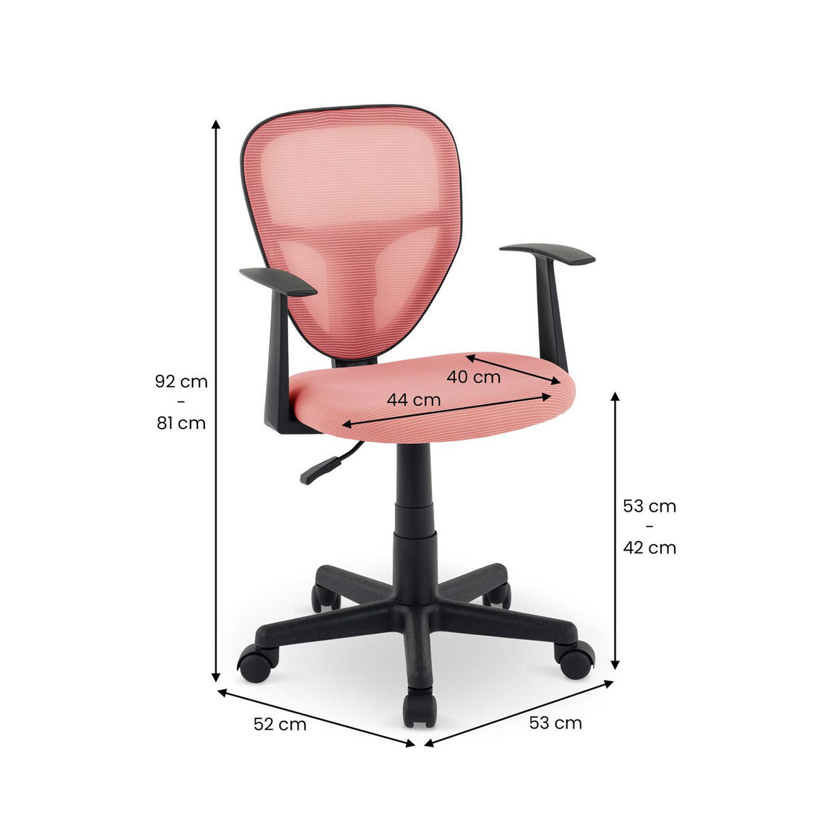 KINDERDREHSTUHL STUDIO altrosa - Altrosa, Textil (53/92/52cm) - IDIMEX