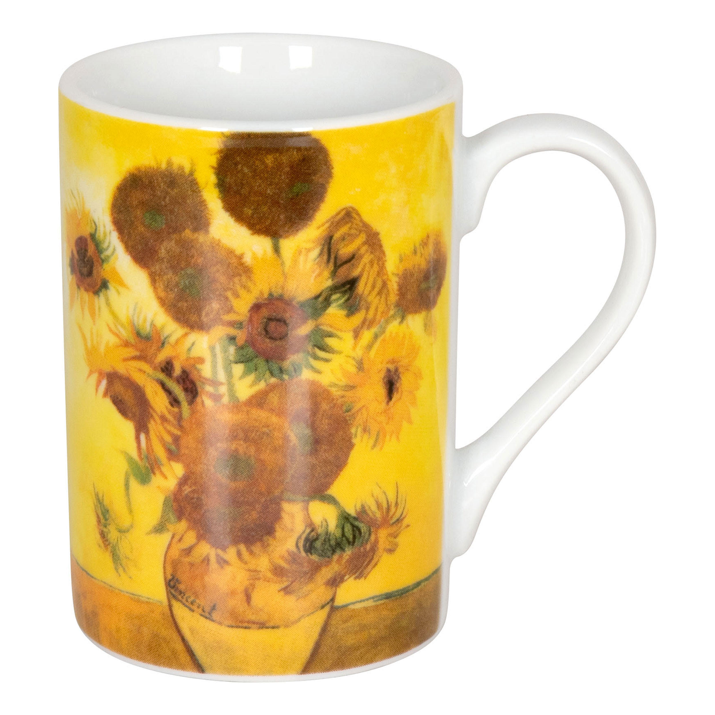 MINI BECHER Kunst Les fleurs Van Gogh Sonnenblumen - Naturfarben, Keramik (0.08L) - Könitz