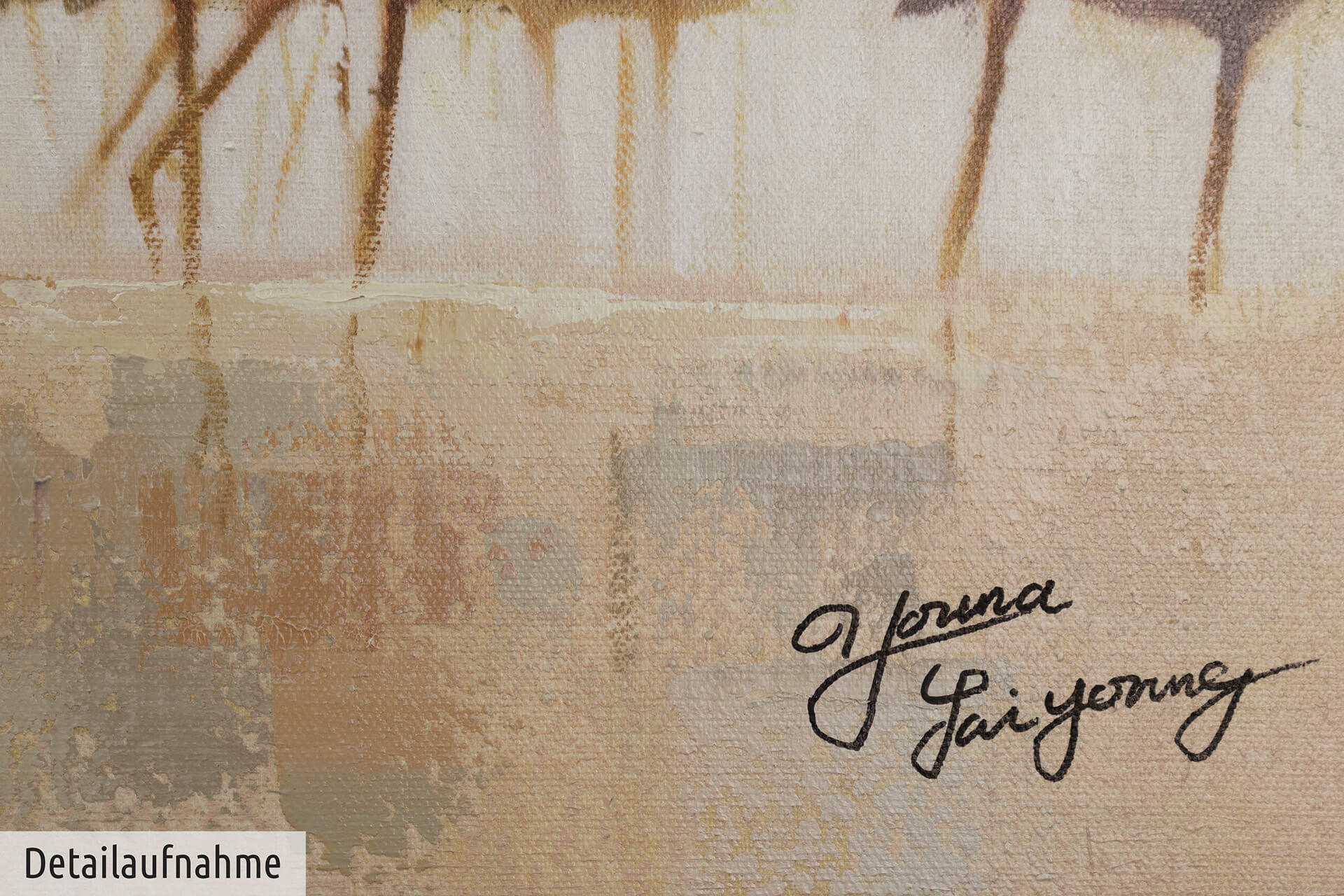 ÖLGEMÄLDE 150/50 cm - Braun, Holz/Textil (1.74/50cm) - KUNSTLOFT