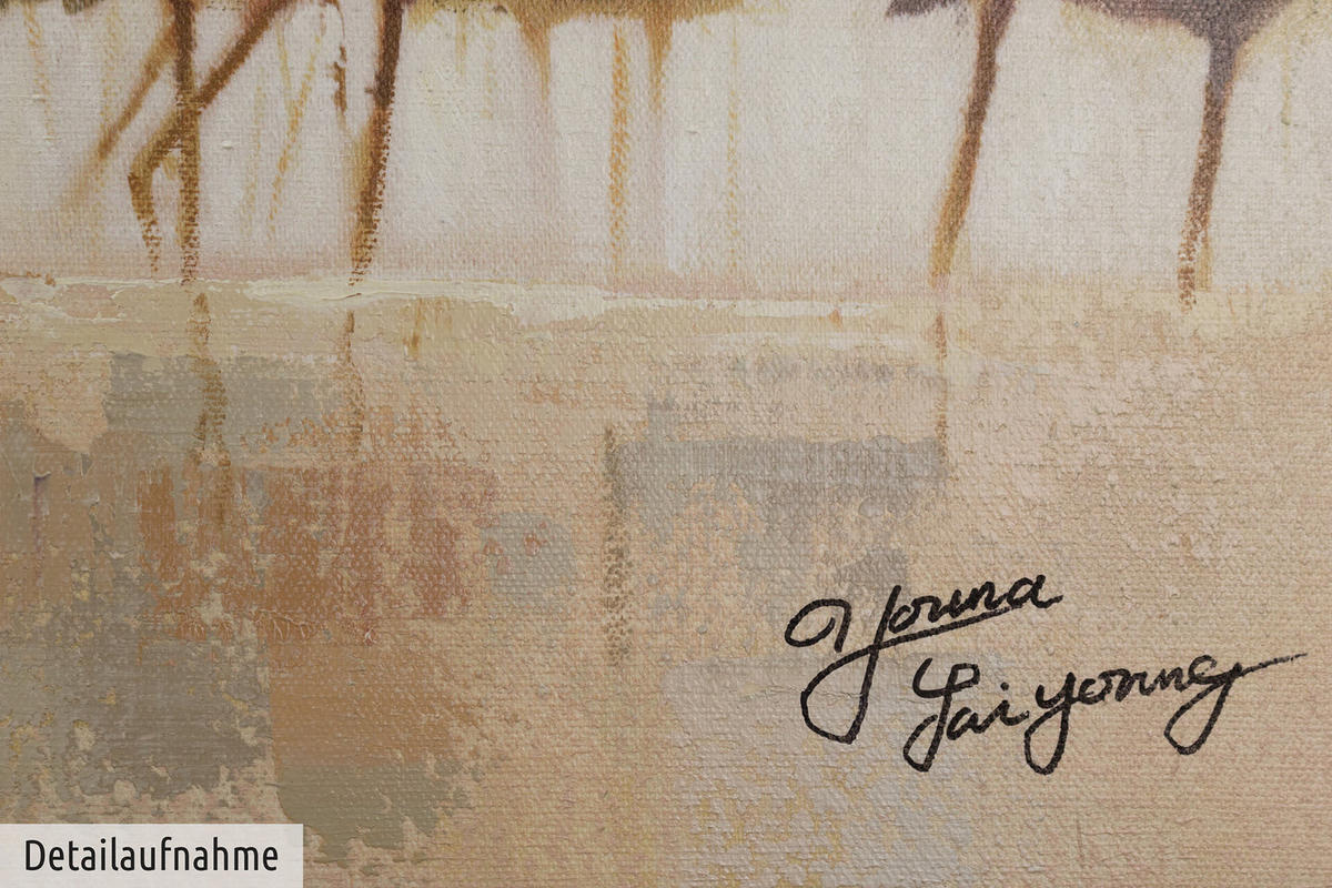 ÖLGEMÄLDE 150/50 cm - Braun, Holz/Textil (1.74/50cm) - KUNSTLOFT