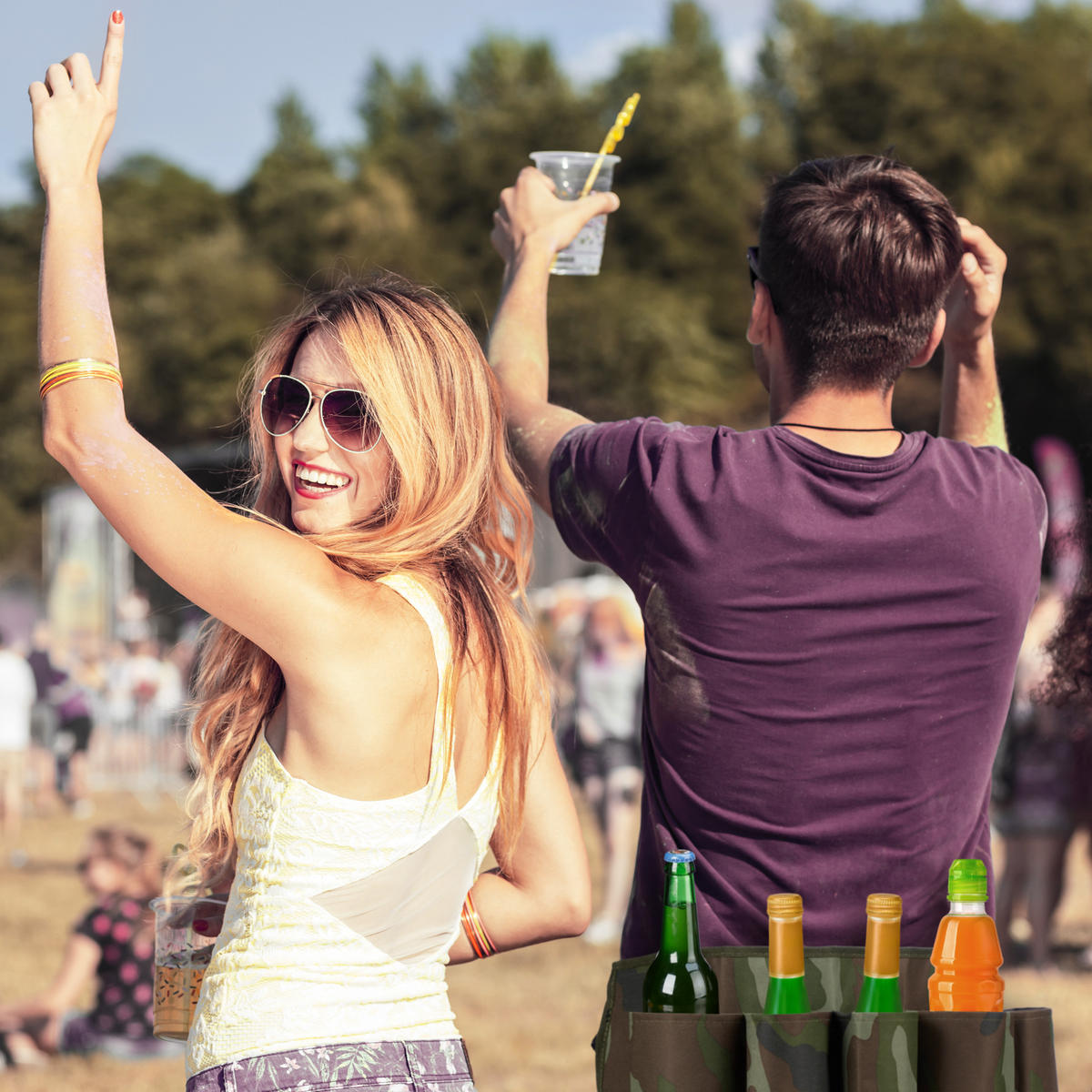 BIERGÜRTEL - Multicolor, Kunststoff (61/16.5/0.5cm) - Relaxdays