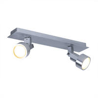 LED DECKENLEUCHTE Chrom Silber - Silberfarben, Metall (34/7/14cm) - Globo Lighting