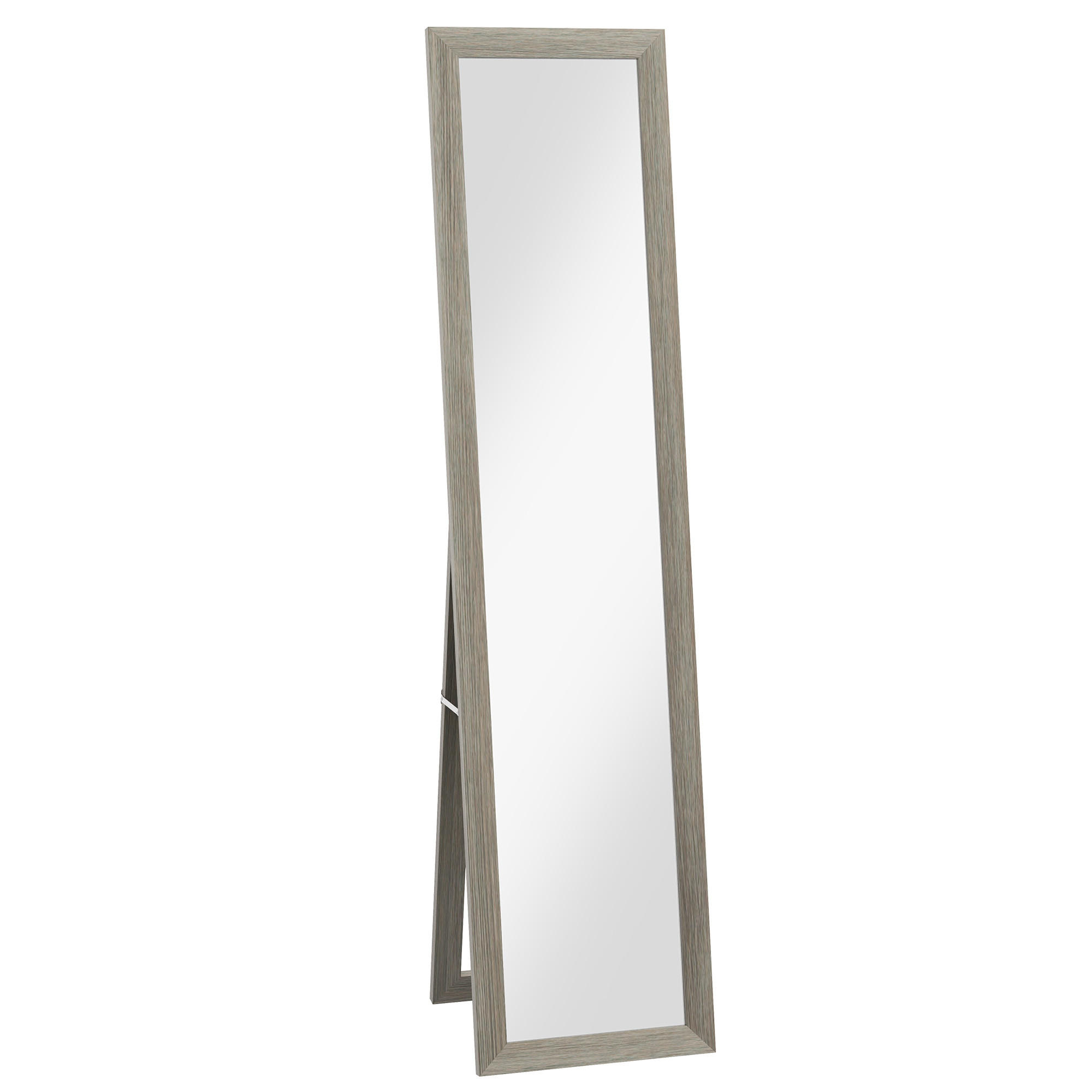 STANDSPIEGEL, Ganzkörperspiegel mit Ständer, freistehender Wandspiegel, Grau - Grau, Glas (40/155/37cm) - HOMCOM