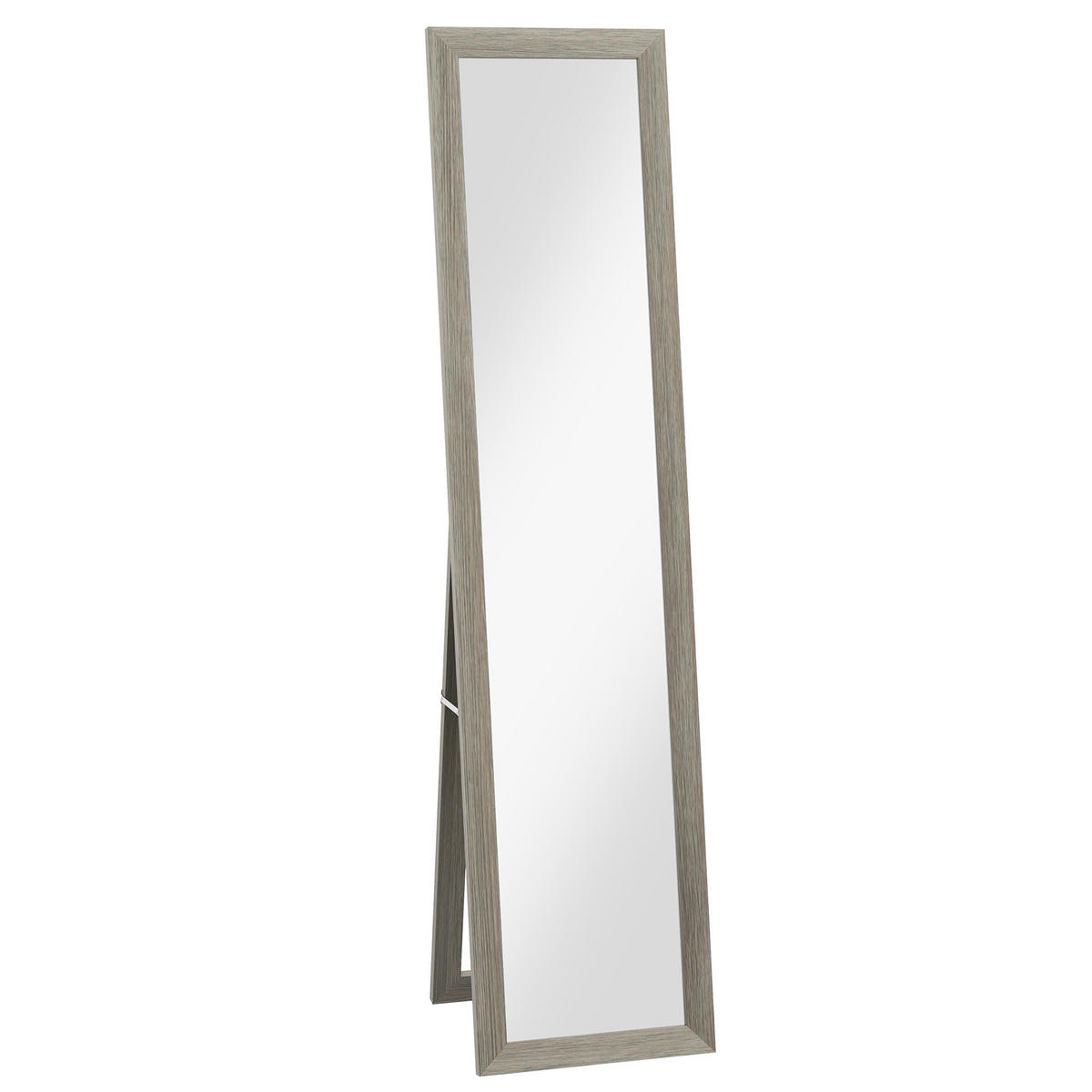 STANDSPIEGEL, Ganzkörperspiegel mit Ständer, freistehender Wandspiegel, Grau - Grau, Glas (40/155/37cm) - HOMCOM