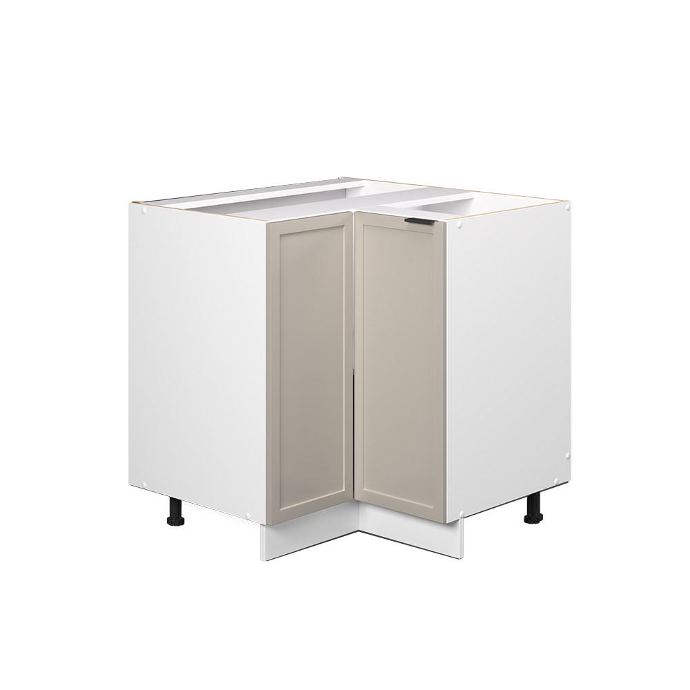 ECKUNTERSCHRANK Fame-Line GrauBeige 80.5 cm ohne AP - Greige/Weiß, Holzwerkstoff (80.5/82/51.6cm) - Vicco