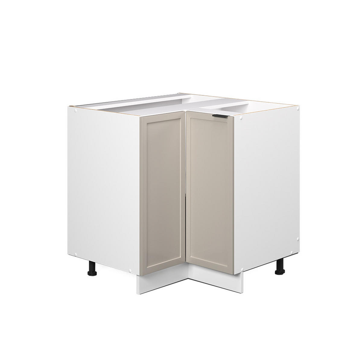 ECKUNTERSCHRANK Fame-Line GrauBeige 80.5 cm ohne AP - Weiß/Grau, Holzwerkstoff (80.5/82/51.6cm) - Vicco