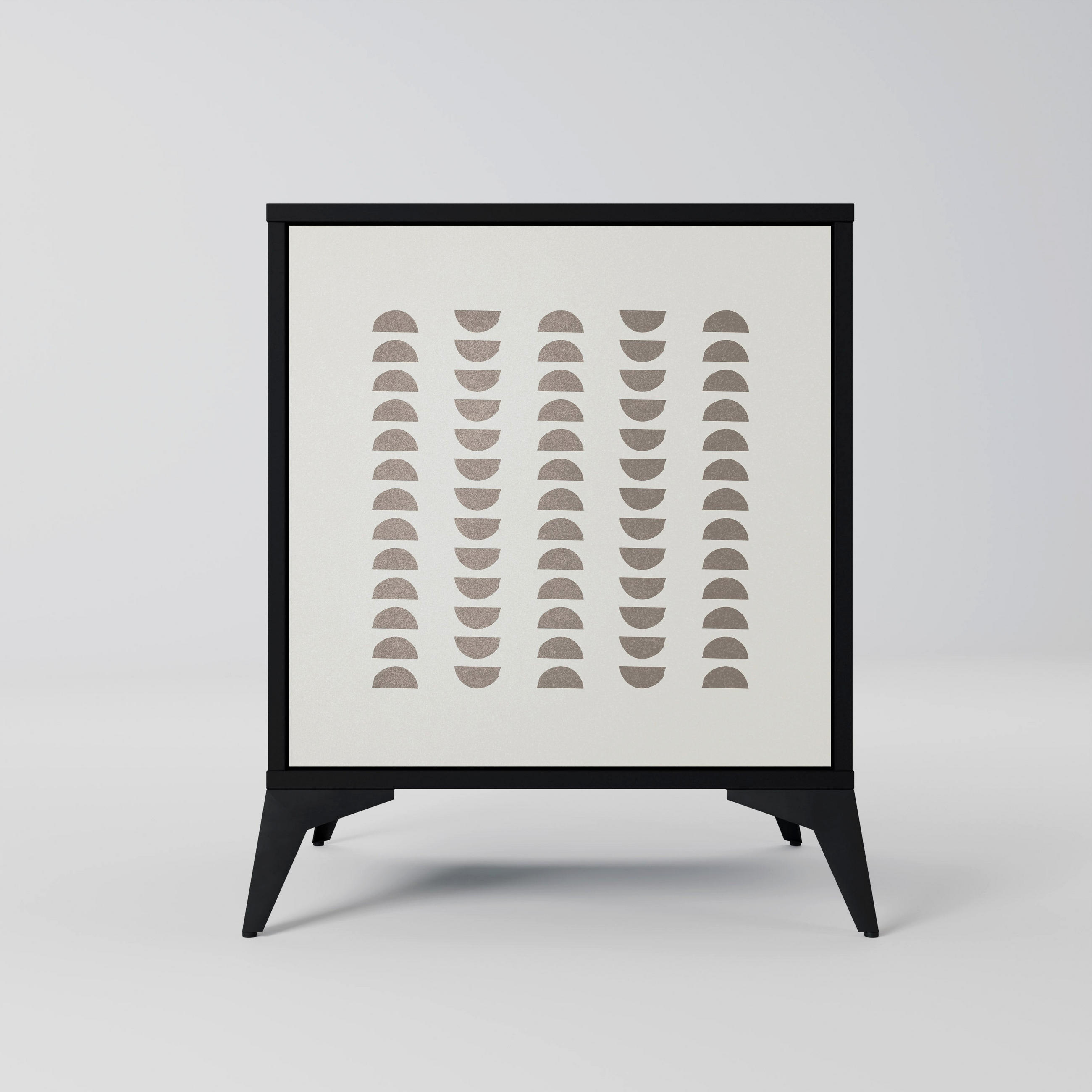 SIDEBOARD HARMONY ESSENCE, Schwarz, 57,5x42x70,5 cm, Schwarze Metall-Sternfüße - Multicolor/Schwarz, Holzwerkstoff/Metall (57.5/70.5/42cm) - SpaceRebels