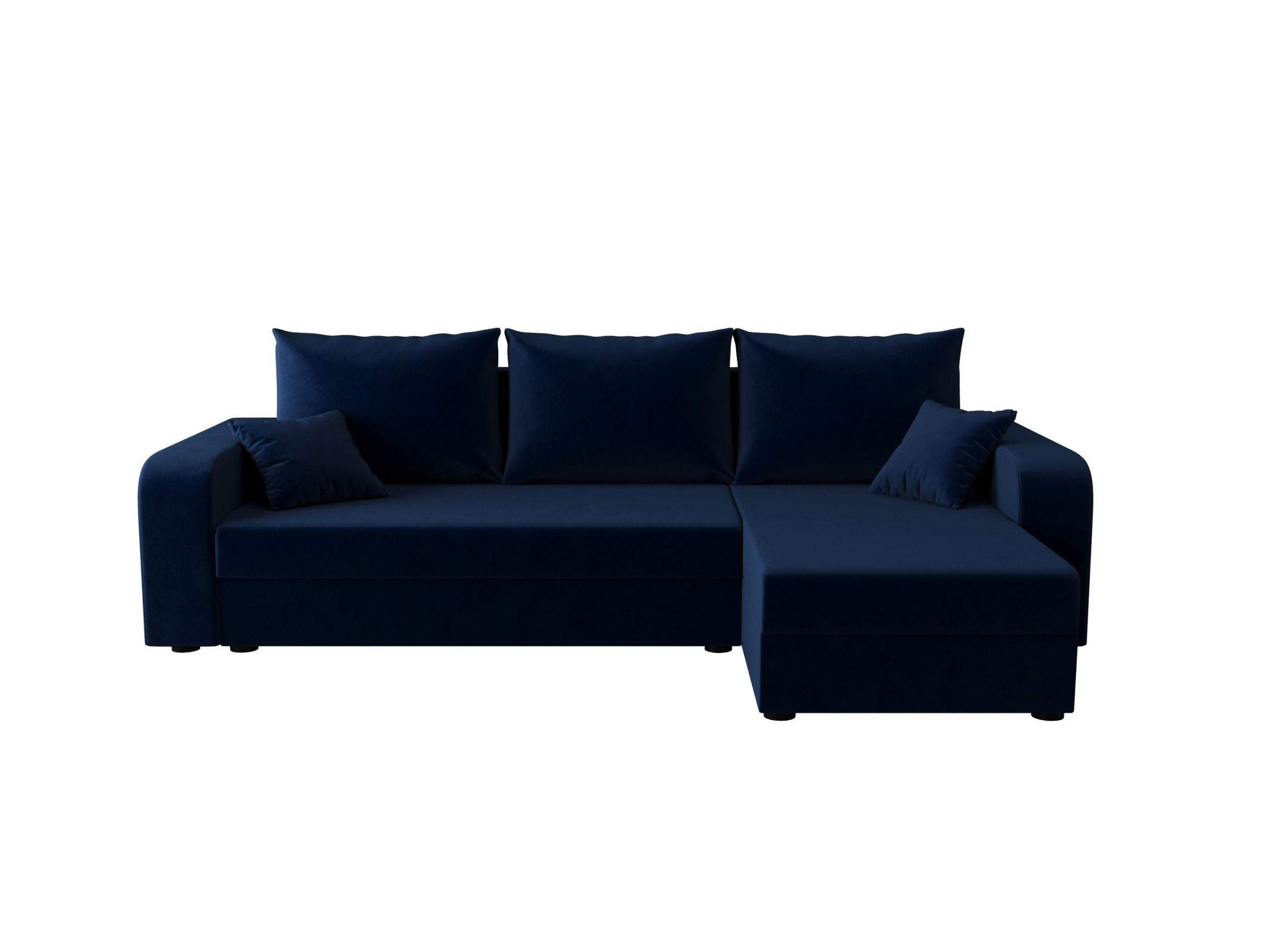 ECKSOFA HEWLET L BIS Itaka 11 Rechts mit Schlaffunktion - Dunkelblau, Textil (240/140cm) - Bedante