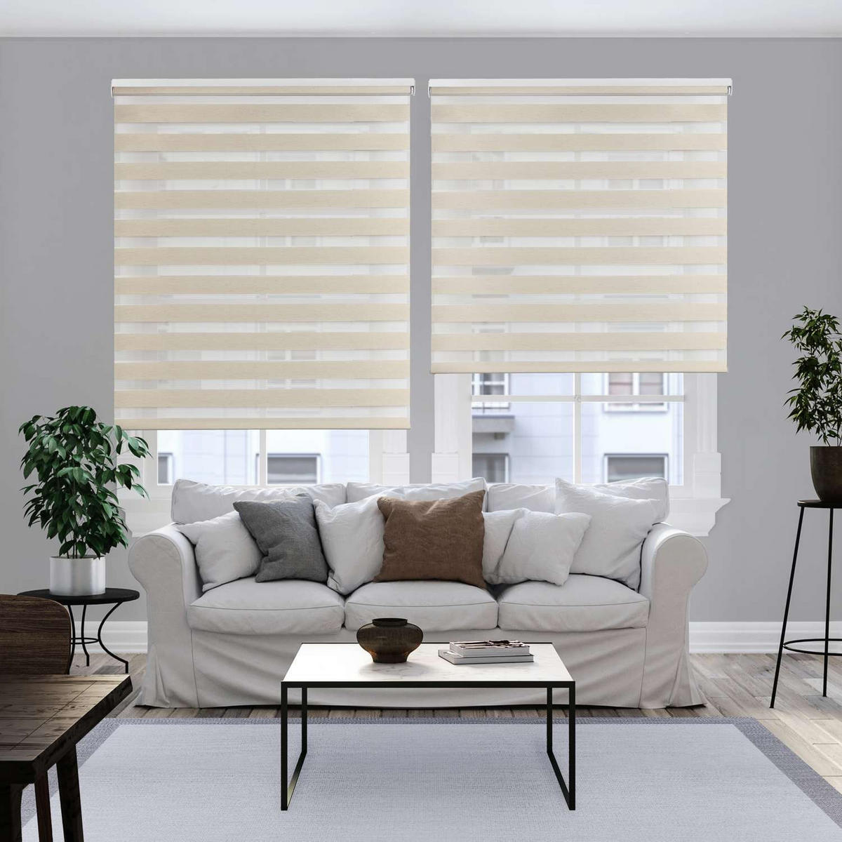 DOPPELROLLO Beige 160x180 cm - Beige, Kunststoff (160/180cm) - STORESDECO