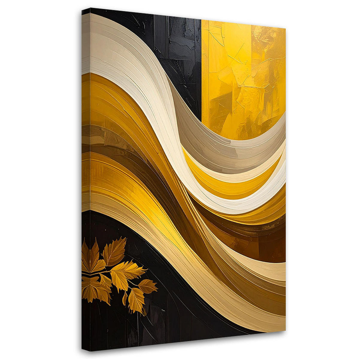 LEINWANDBILD 3D und geometrisch 70x100cm - Gelb, Textil (70/100cm) - Feeby