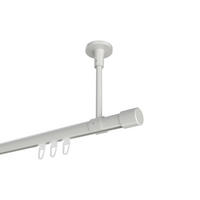 INNENLAUF-GARDINENSTANGEN-SET Sonette Santo 160 cm, 1-läufig, 20 mm Ø Weiß - Weiß, Metall (160cm) - INTERDECO