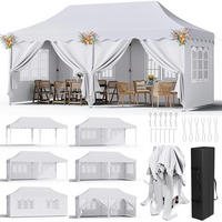 FALTPAVILLON 3x6 m Weiß Wasserdicht mit 6 Seitenwänden - Weiß, Textil (300/310/600cm)
