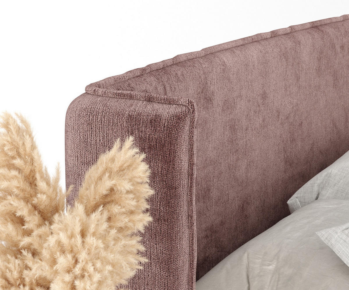 BOXSPRINGBETT Segni Rosa 140/200 cm mit Matratze und Topper - Pink/Schwarz, Holz/Holzwerkstoff (140/200cm) - Maison de Reve
