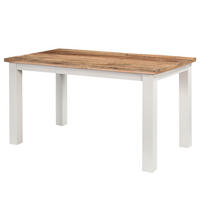 ESSTISCH - Mango massiv - Braun/Weiß, Holz (80/140/76cm) - home24